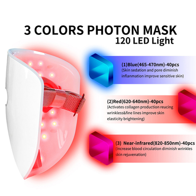 Masker Wajah Led Nirkabel Perawatan PDT Face Lift Mengencangkan Kulit LED Merah Biru