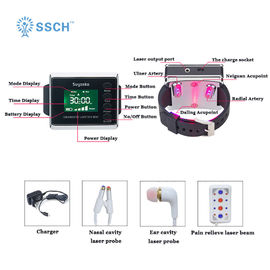 Home Laser Wrist Tekanan Darah Dingin Laser Watch Perak &amp;amp; Hitam