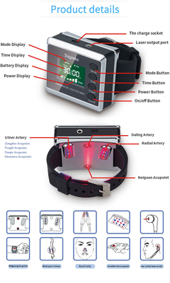 Jam Tangan Terapi Laser Hipertensi Dibangun Dalam Baterai Lithium