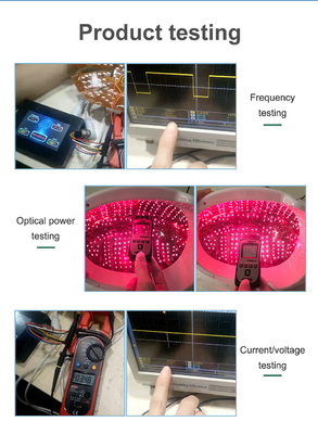 Helm Pijat Otak Lampu Merah Medis Stimulasi Pemulihan Neuron Inframerah 810nm