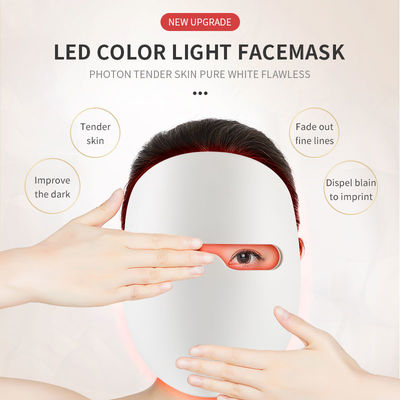 Masker Terapi Cahaya Masker Wajah LED Perawatan Jerawat Peradangan Foton